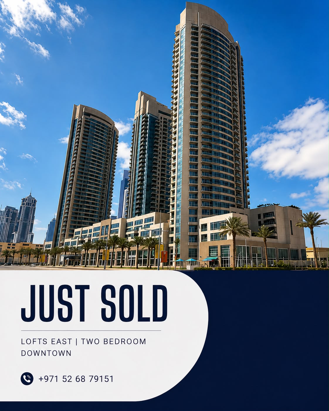 Just sold Lofts East two bedroom Downtown Dubai